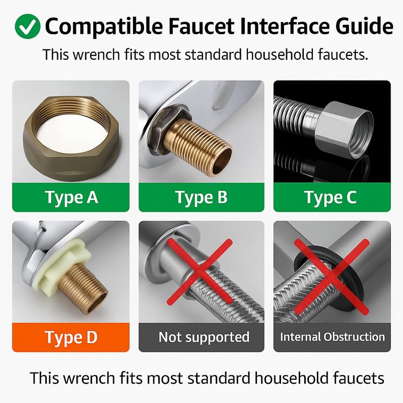 ELEGICKLIP 14-in-1 Multi-functional Wrench Faucet Sink Installer Tool for Toilets