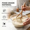 Higijapuf 2 Pack Danish Dough Whisk, Wooden Sourdough Stirrer 12.6