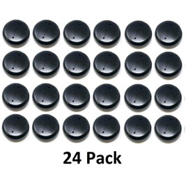 Plastic 1.5-inch Wrought Iron Patio Furniture Glide Caps (24, Black)