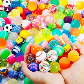 Pllieay 200 Pieces Bouncing Ball, 32mm Bouncy Balls Party Favors for Kids, Bulk Bouncy Balls for Party Favors, Prizes, Birthdays Gift and Vending Machines(Style random)