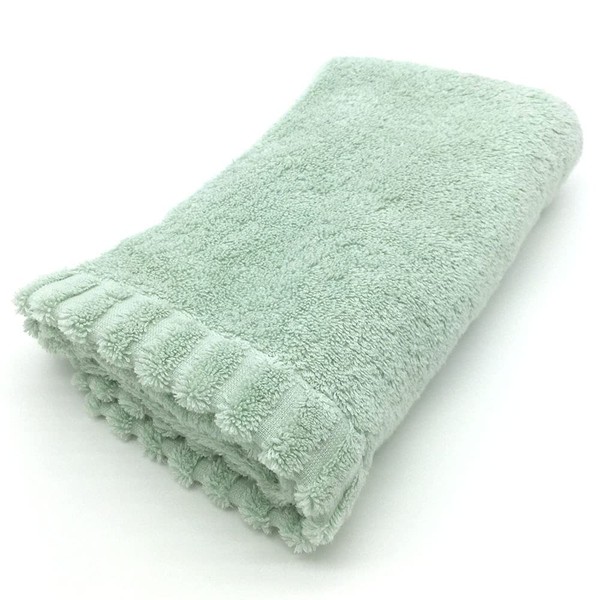 Soft Long Lasting Slim Bath Towel, Organic Cotton, Made in Japan, Quick Drying, Lightweight, Asahi Towel (Mint Green, Slim Bath Towel)
