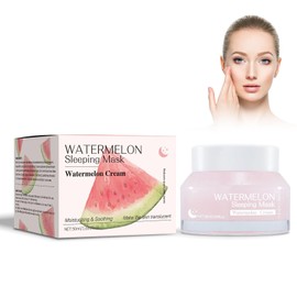 Rostblant 50ml Watermelon Maske, Watermelon Sleeping Maske, spendet Feuchtigkeit und beruhigt trockene Haut, nährt und repariert die Haut, reduziert Hautfettigkeit und Hautunreinheiten