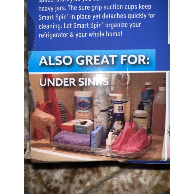 Kitchen SMART SPIN 360° Rotating Organizer Refrigerator Laundry Kitchen Cabinet