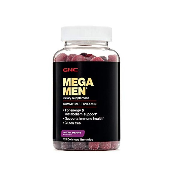 GNC Mega Men Gummy Multivitamin Mixed Berry 120 Gummies