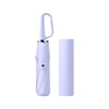 Compact Folding Umbrella Carabiner Handle Coating Layer Fabric Blocking UV