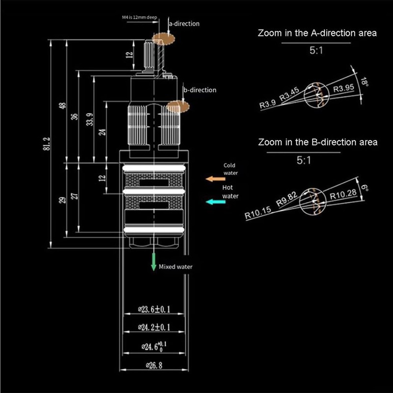 Thermostatic Shower Valve,Thermostatic Spool,Brass Replacement Thermostatic Shower Mixer Valves Bar