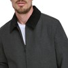 Dockers Men's Wool Blend Zip Up Jacket with Quilted, Charcoal