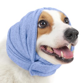 PUMYPOREITY No Shake Dog Ear Cover for Anxiety Relief, Adjustable Headband for Hematoma, Grooming and Force Drying, Pet Thunderstorms Ear Protection, Comfort Hoodie for Anxiety