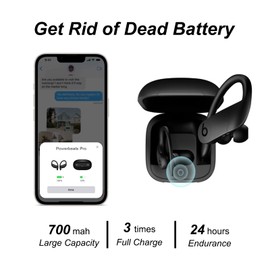 Charging Case Replacement Compatible with Powerbeats Pro with Bluetooth Pairing Sync Button, Earbuds Protective Substitute Cover, Support Cable Charging
