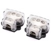 2Pcs TuoLauthon 3 Way Power Distribution Block 1x 0 Gauge