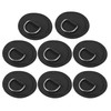 X AUTOHAUX 8pcs 8cm Black D Ring Patch Pad PVC