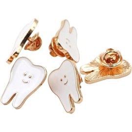 Dental Pins Dental Shape Brooch Cute Cartoon Enamel Tooth Badge Tooth Pin Women Men Personality Style Doctor Dentist Uniform Brooch Pin Gift (12pcs)