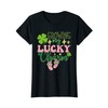 Womens Growing My Lucky Charm, Pregnancy Announcement St Patricks T-Shirt