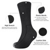Mens 100% Cotton Moisture Wicking Cushioned Crew Socks, Athletic Performance