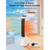 FOHERE Oscillating Tower Fan and Space Heater in One for
