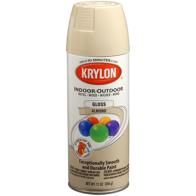 Krylon K05150607 ColorMaster Paint + Primer, Gloss, Almond, 12 oz.