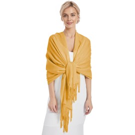 DiaryLook Yellow Pashmina Shawls and Wraps for Women Scarf Winter Warm Soft Scarves for Women UK Wedding Bridesmaids Gifts