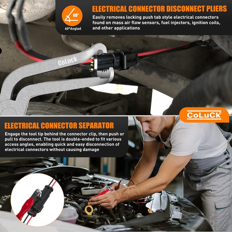 3Pcs Electrical Disconnect Pliers, Upgrade Electrical Connector Pliers, Automotive Electrical