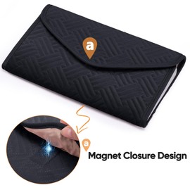 FRECOLSH Fabric Bill Organizer with Pockets 10x6 Receipt Organizer for Business - Receipt Holder Organizer - Cash Organizer -Coupon Holder - Money Organizer for Cash- Small Accordion File Organizer