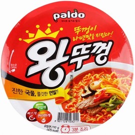 Paldo King Lid Cup Ramen Ramyun Noodle Soup 110g (Pack of 4) 팔도 왕뚜껑 컵 라면