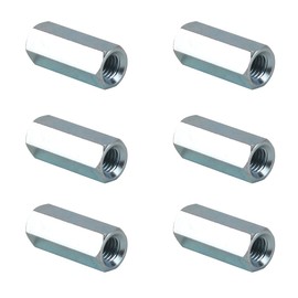 Laroal 5 Stück M8 x 30 mm Lange Sechskant-Kupplungsmuttern mit Innengewinde, doppelseitige Sechskant-Eisensäule, verzinkte Sechskantmuttern für eine sichere und einfache Installation