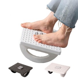 Footrest, Under Desk, Foot Point, Folding, Footrest, Office, Lightweight, Anti-Fatigue, Stylish (Black)