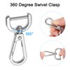 sourcing map 4Pcs Swivel Clasps Hook, 15mm(5/8 Inch) D Ring