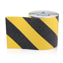 Bomei Pack Black and Yellow Anti Slip Tape Strong Traction Floor Grip Tape 100mm x 10m Safety Stair Treads Nonslip Tape avoid from Slippings