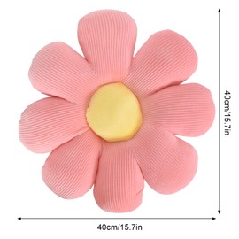 Flower Floor Cushion, 40 x 40 cm, Flower Floor Cushion Tatami, Flower Floor Cushion for Children, Soft, Plush Cushion with Filling, Decorative Cushion Cover, Cotton, Seat Cushion, Office Chair, Cute