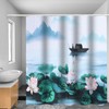 Blackout Curtains Waterproof Flower Pattern Shower Curtain Window Panels for
