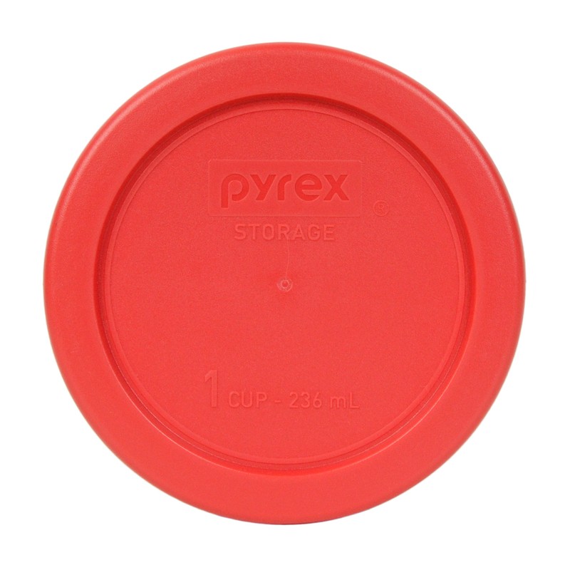 Pyrex Bundle - 2 Items: 7202-PC 1-Cup Red Plastic Food