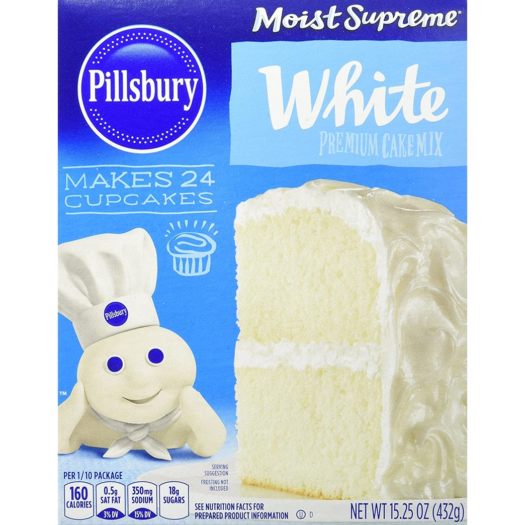 Pillsbury White Cake Mix, 15.25 Ounce (Pack of 12)