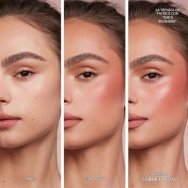 Patrick Ta Mini Major Headlines Double-Take Blush Duo, Rubor en Crema y Polvo, Acabado Radiante y Mate Suave, Tamaño Mini, She’s Blushing Rosey Taupe