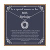 IEFLIFE 80th Birthday Gifts for Women, 8 Circle Necklaces Jewelry