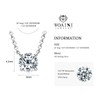 WOAINI Moissanite Necklaces for Women, 2CT Lab Created Diamond VVS1