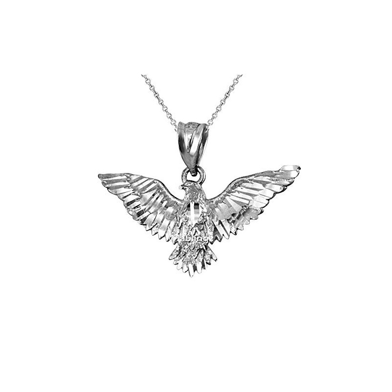 LA BLINGZ Sterling Silver Falcon Eagle DC Charm Pendant