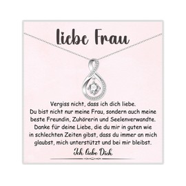 wynn's Gifts for Women, Sweetheart, Daughter, Mother, Grandma, Sister, Best Friend, Infinity Chain Gifts, Daughter, Mother, Best Birthday, Christmas, Mother's Day, Graduation, Cubic Zirconia, Cubic