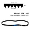 QUARKZMAN 6PK1360 V-Ribbed Belt, 6 Ribs, 1360 mm Length x