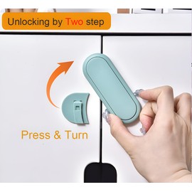 LamChyar Fridge Locks for Kids, Cabinet Locks Baby Proofing, Drawer Locks for Kids Safety, Child Proof Refrigerator Lock, Baby Locks for Doors, Fridges, Closets