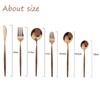 JASHII Silverware Set, Mirror Polished Copper Flatware Cutlery Set Service