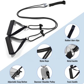 Spetsbst Shoulder Trainer, Shoulder Training Equipment for Training, Door Mounted Pulley System for Shoulder Exercises (Black)