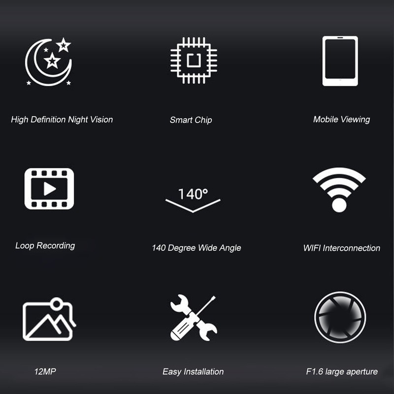 1080P Dash Cam Multifunctional USB HD Night Vision WIFl Mobile