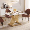 DWVO Modern Dining Table for 4 People 47 Inch Rectangular