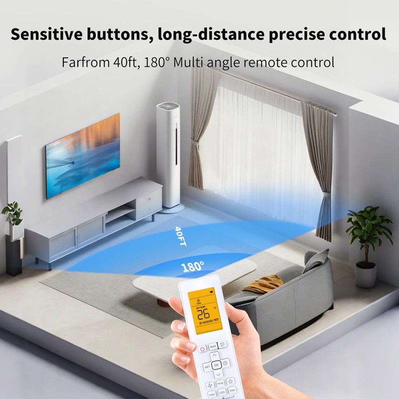 RG10B(G)/BGEF Replacement Remote Control for Midea/Carrier Air Conditioner