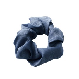 5 Stück Satin Scrunchies,Stoff Haargummis Haarringe mit Gummiband Haarband Haargummi Pferdeschwanzhalter Einfarbige Elastische Dicke Bänder Haarschmuck als Geschenk für Frauen und Damen,Dunkelblau