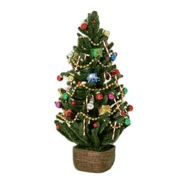 Byers' Choice Carolers Decorated Tree with Lights