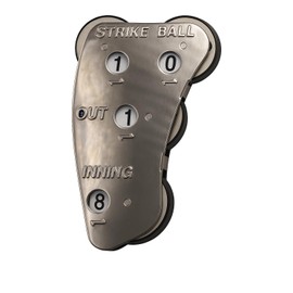 Markwort Stainless Steel 4-Dial Raised Letter Umpire Indicator, Silver