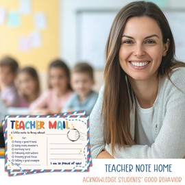 Flight Teacher Mail Letter Incentive Cards, Preschool, Elementary Teacher Mail Good Behavior Incentive Cards to Send Home