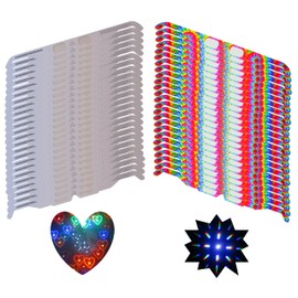 Rob's Super Happy Fun Store Fireworks Diffraction Glasses - Peace & Love Party Pack - Hearts and Starburst Effects - 50 Glasses