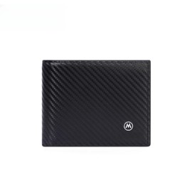 ROSSRORE Carbon Fiber Slim Wallet for Men - RFID Protection,Ultra-Light Metal Card Holder, Modern Minimalist Style (Black S)